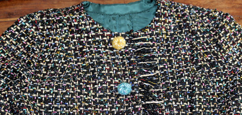 Couture tip: fabric buttons! - SEWING CHANEL-STYLE