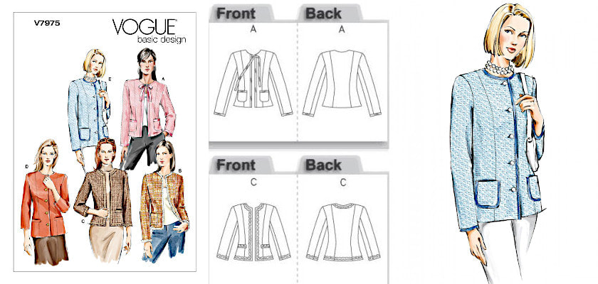 The Ten Best Sewing patterns - Chanel-Style jacket - SEWING CHANEL-STYLE