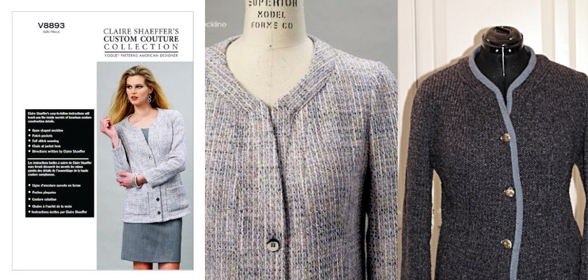 Vogue V8893; a cosy and chic cardigan - SEWING CHANEL-STYLE