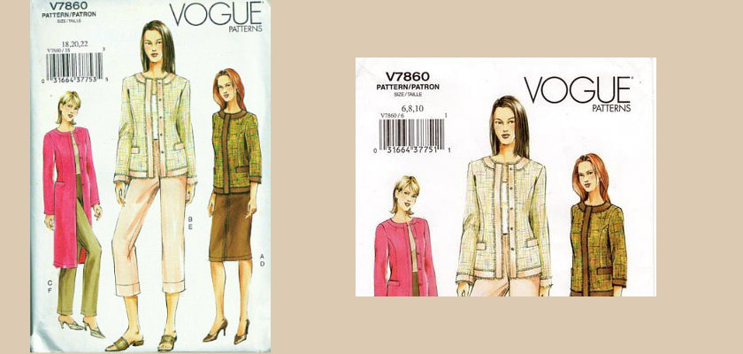 Vogue V7860 versus Vogue V9095 - SEWING CHANEL-STYLE